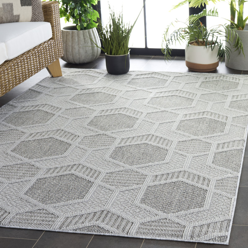 Berdella Performance Geometric Rug, Rectangle 5'3" x 7'6"