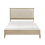 Mobilier de chambre à coucher moderne en bois brun clair avec tête de lit capitonnée moderne 1pc-1993404695
