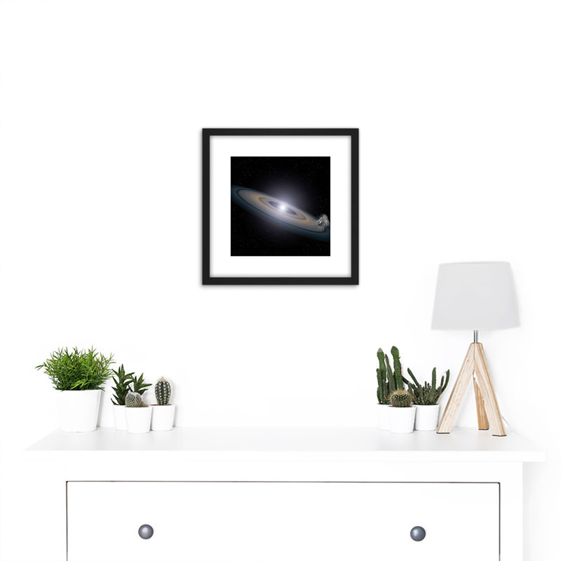 Space NASA Hubble Dead Stars Planet Debris Illustration - Single Picture Frame Print