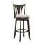 Tabouret de bar en bois d'hévéa à hauteur de comptoir ou de bar Millside avec siège en tissu-44124910-44124915