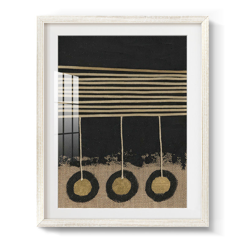 Golden Pendulums I - impression encadrée, H 28,5 po x l 20,5 po, Blanc