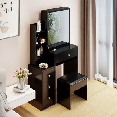 Petite table de chevet avec tabouret et tabouret rembourré Maest