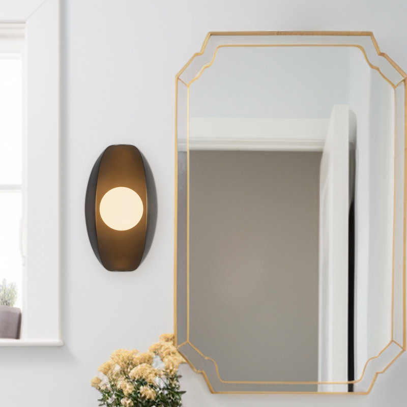 Cortez 5-in White dimmable LED Bathroom Vanity Light, Oil Rubbed Bronze