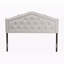 Tête de lit tapissier à tête cloutée beige grisâtre Avinsh, H 55,26 po x l 78,29 po x P 2,56 po-1577387403-1577387401