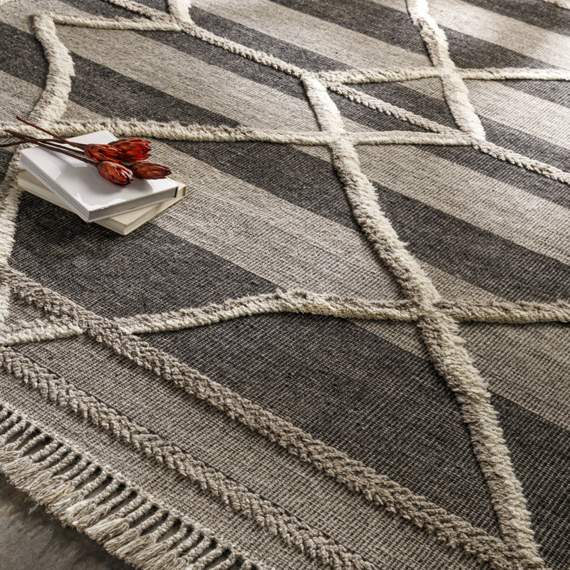 Wool Moroccan Area Rug, Rectangle 5' x 7'6"