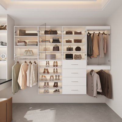 Paire de portes de placard en verre trempé transparent sans cadre pour tours modulaires