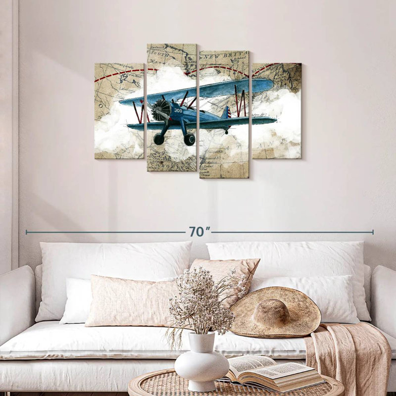 Mehar Biplane I, 27" H x 43" W
