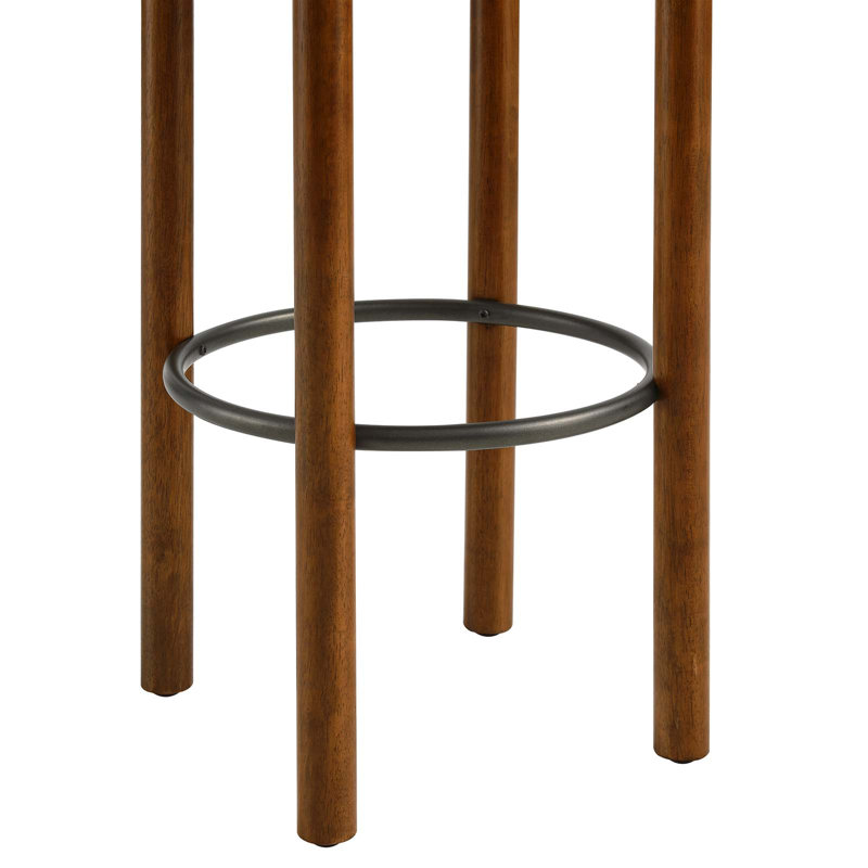 Modway Fable 30" Bar Stool, Walnut, Taupe