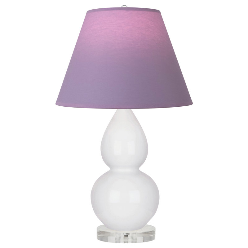 Petite lampe d'appoint à double gourde, Marguerite, Lavande / prune