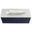 Meuble-lavabo 48 po avec lavabo en résine en forme de goutte - Bleu marine