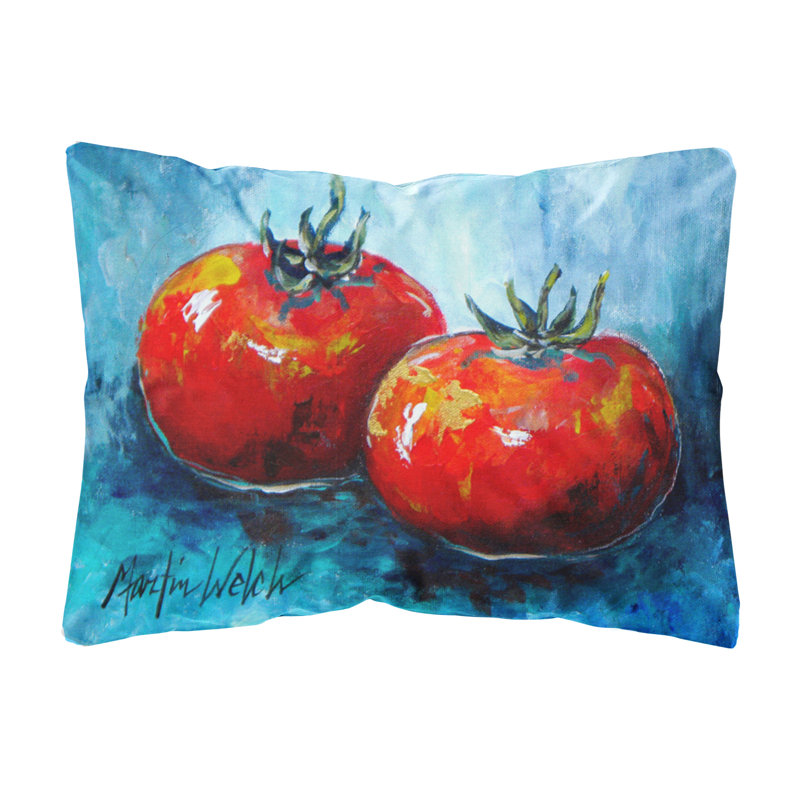 Coussin décoratif intérieur/extérieur rouge orteils Tomatoes