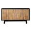Buffet rustique en bois à 4 portes - Design moderne spacieux et élégant avec motif géométrique polyvalent et rangement