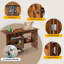  Table de couture pliante avec tablettes de rangement, armoire de couture avec élévateur pour petits espaces-111565984