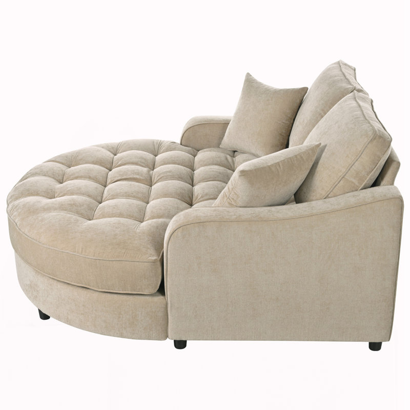 Canapé-lit moderne de 51 po, Champagne chenille