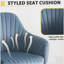 Chaise d'appoint Chaise de loisirs moderne pour le bureau à domicile avec hauteur de velours réglable et roulettes réglables (Bleu clair)-21847473