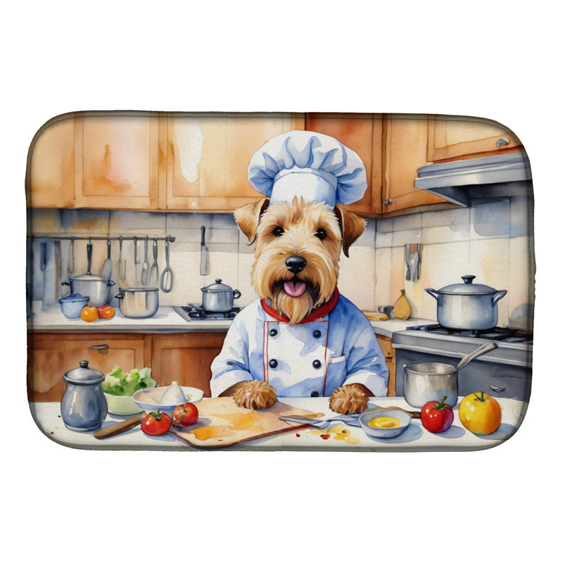 Wheaten Terrier The Chef Dish Drying Mat