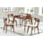 Retro Chestnut Dining Table With Angled Legs