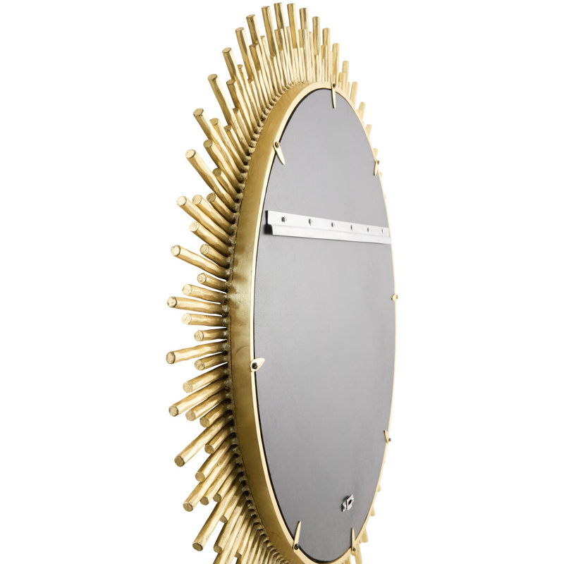 Auriga Starburst Iron Mirror, Gold