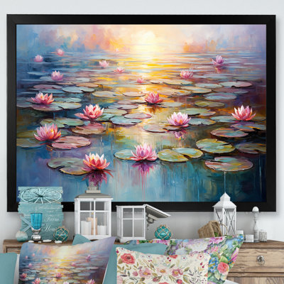 Monets Water Lily Pond Reflections 1 - Lake Wall Art