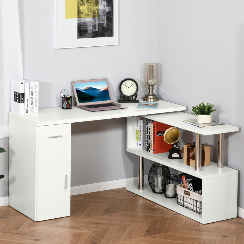 Bureau en L Frideres, Blanc