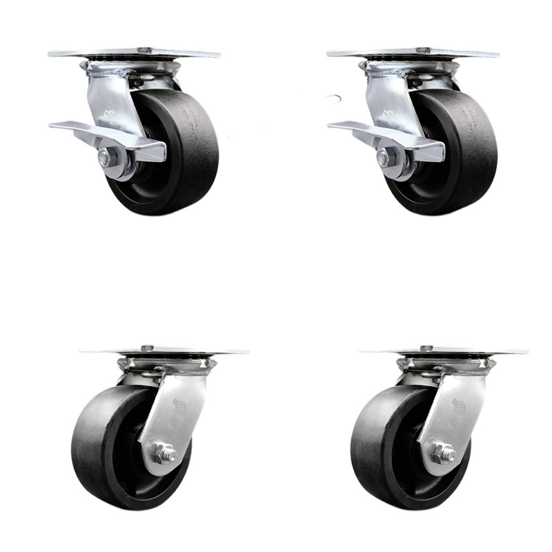 4 Piece Glass Filled Nylon Caster Set