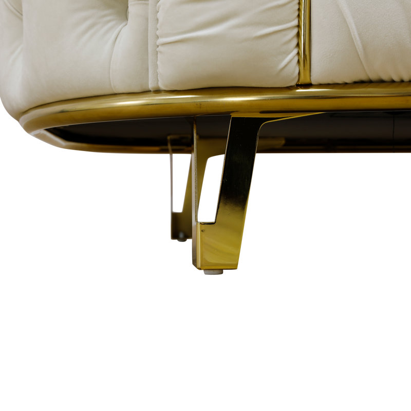 Chaise modulaire rembourrée, Coton blanc