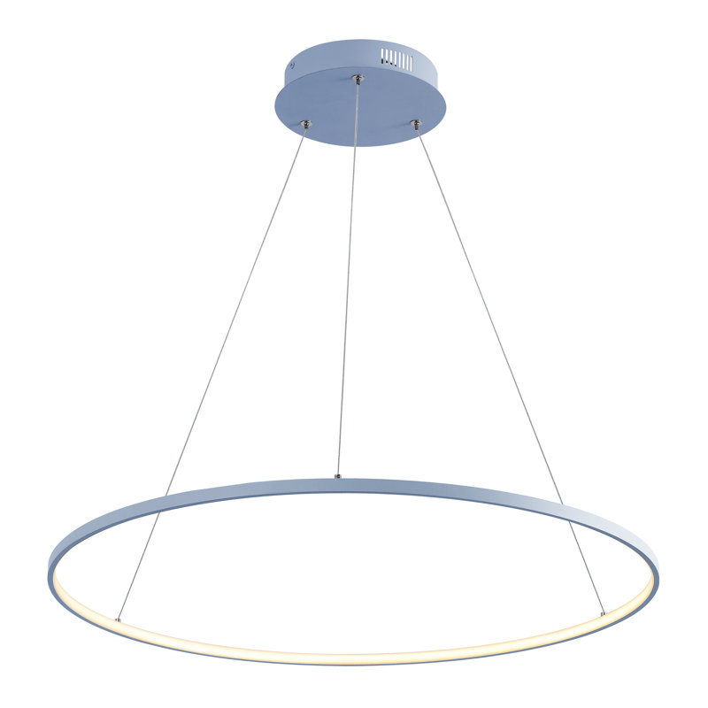Odin 1-Light LED Unique / Statement Chandelier, 0.75" H x 34.88" W x 34.88" D, Blue