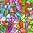 Arella Stained Glass Seamless Texture by Jojotextures - Wrapped Canvas Print-1158756600