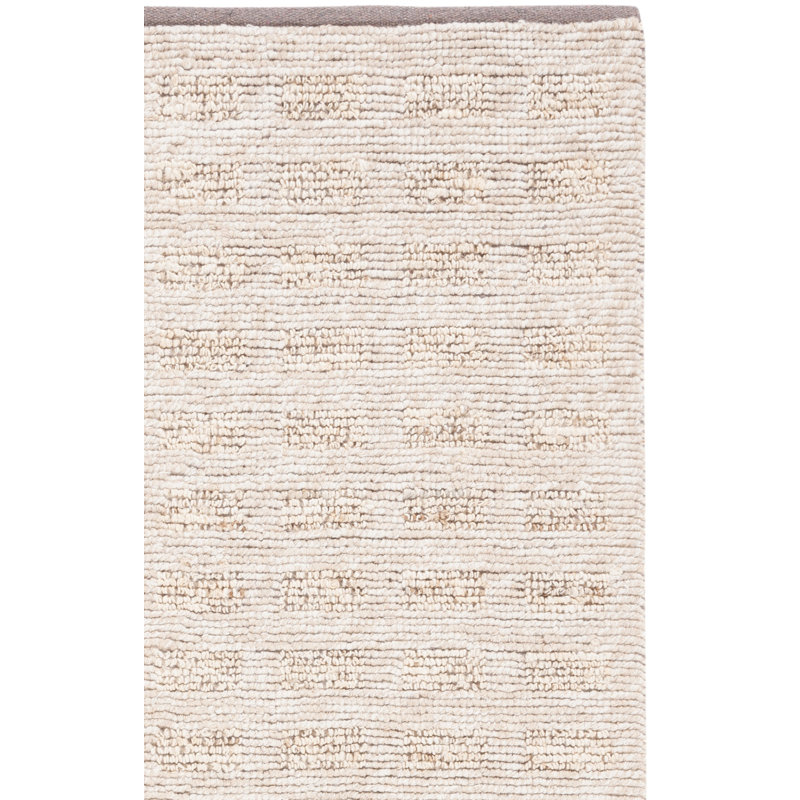 Kanessha Hand Woven Wool/Jute Rug in Beige, Rectangle 5' x 8'