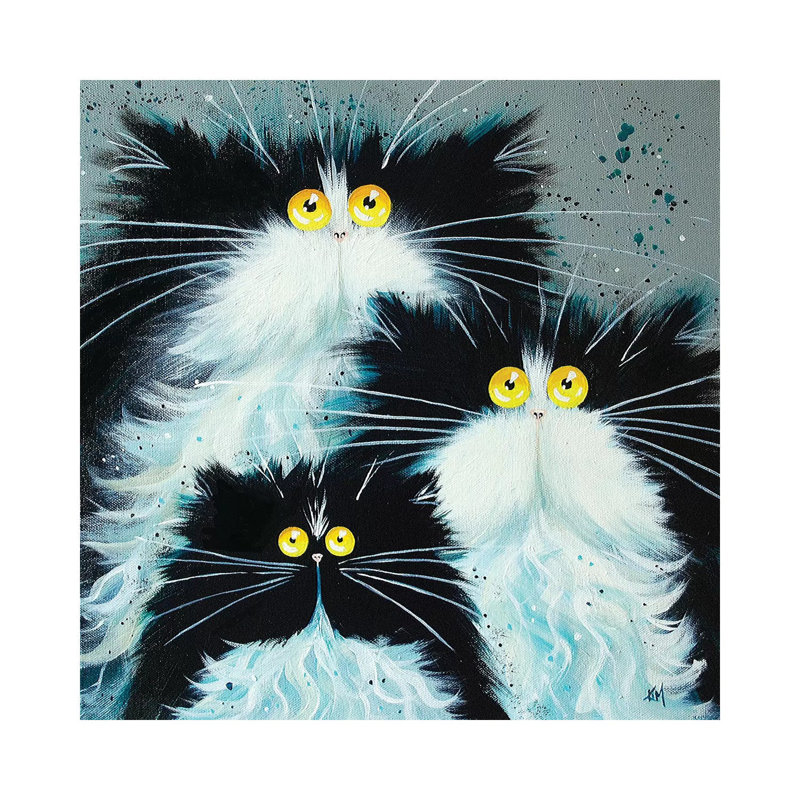 Meet The Purrents by Kim Haskins - Wrapped Canvas Print, 30.48 cm H x 30.48 cm W