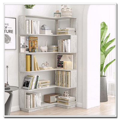 Freestanding Corner Bookshelf
