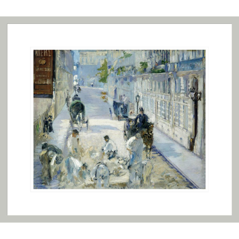 «The Rue Mosnier With Workmen» par impression giclée encadrée, 17,75 po H x 20,59 po L