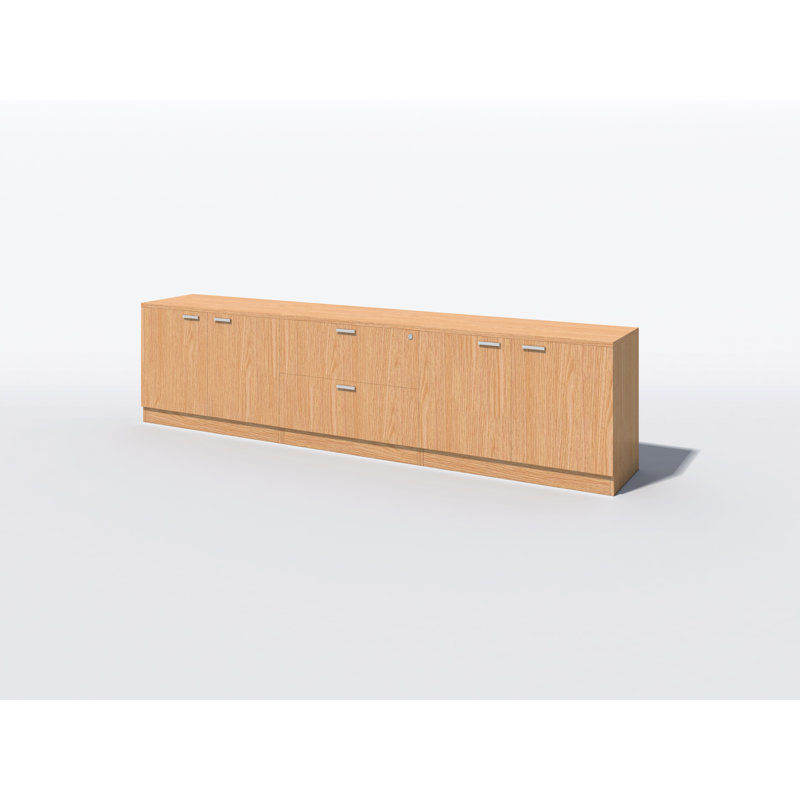 Rectangle Synthetic Laminate Reception Desk, Castle Oak