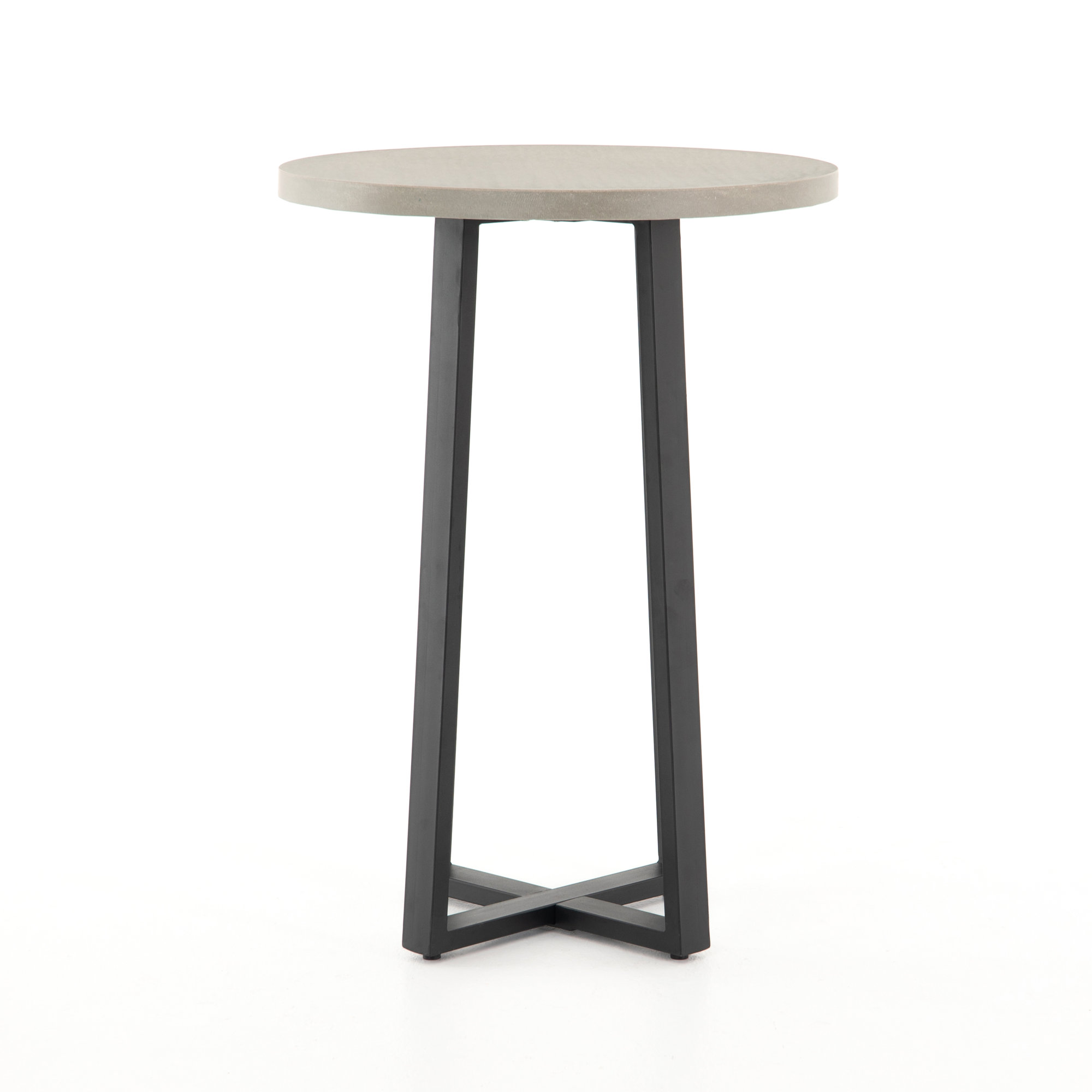 Cintra Round Metal Base Bar Table, 42.25" H x 30" W x 30" D