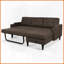 Canapé moderne en tissu avec rangement intégré, canapé de salon l 74,8 po avec structure en bois massif