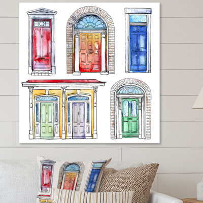" Collection Of Vintage Door " Painting Print