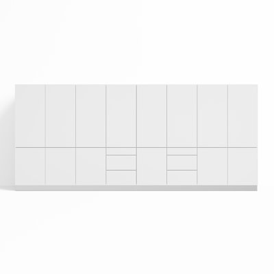 16 ft. Floor-to-Ceiling Garage — 8-Piece, QuickAssemble 75 sec/box, White — Use for Garage or Basement