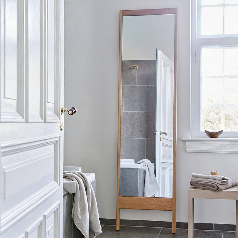 Miroirs pleine longueur rectangulaires en bois massif