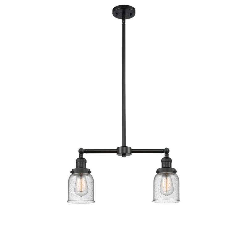 Bell - 2 Light 21" Island Light, Seedy, No Bulb Included, Satin Gold