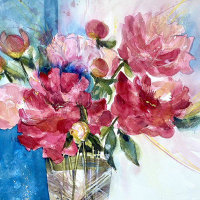 Pivoine pour vos pensées par Laura Trevey - impression sur toile tendue