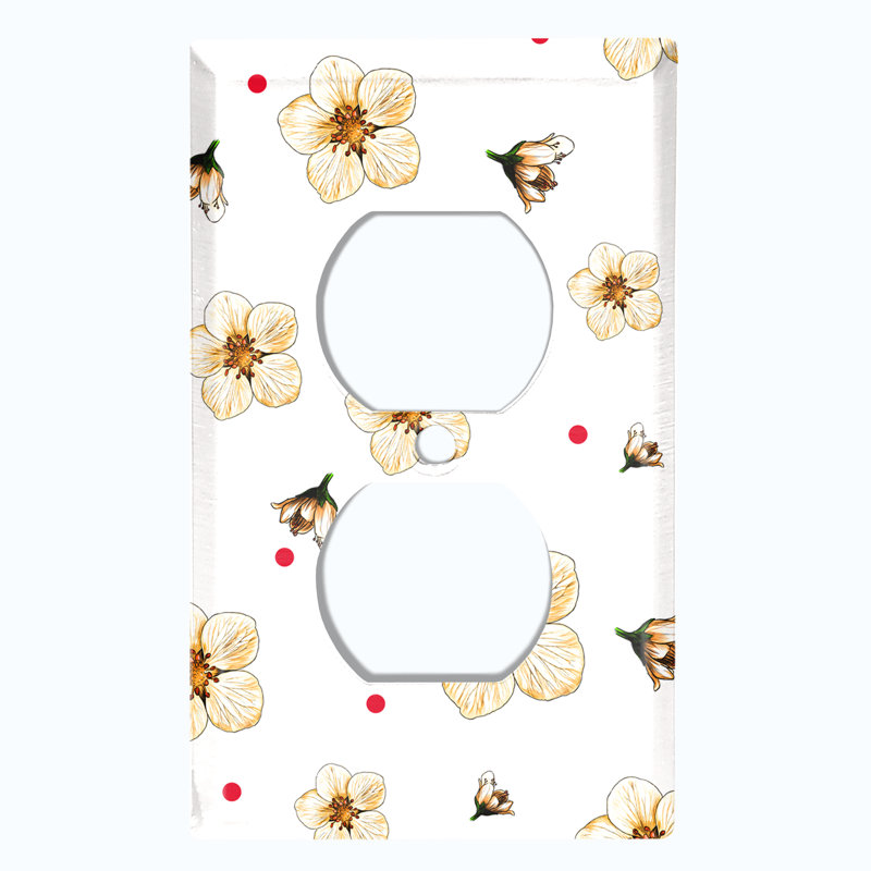 Patterned 1 - Gang Toggle Light Switch Standard Wall Plate