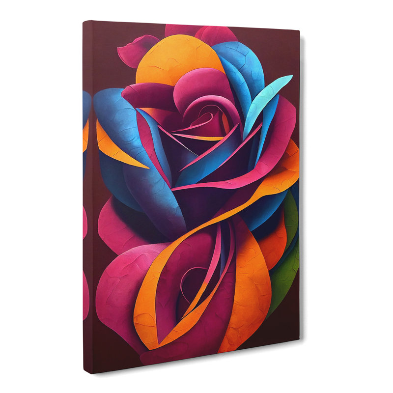 Unique Rose Flower Vol.1 - Wrapped Canvas, 76cm H x 50cm W x 3cm D