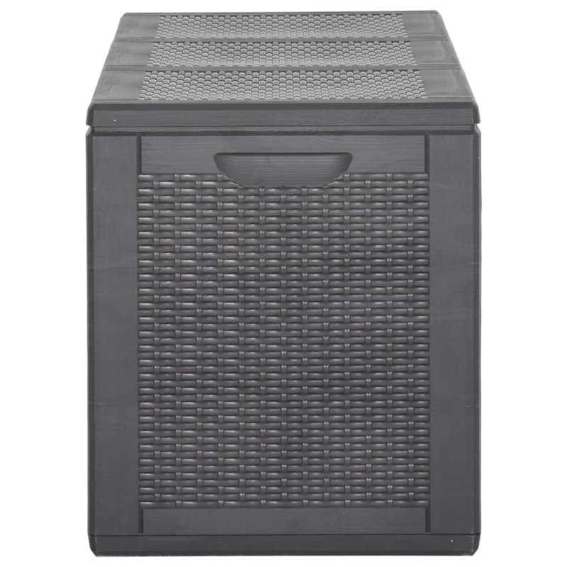 17 Stories Harce 118.5cm W 270L Water Resistant Polypropylene Deck Box, Black