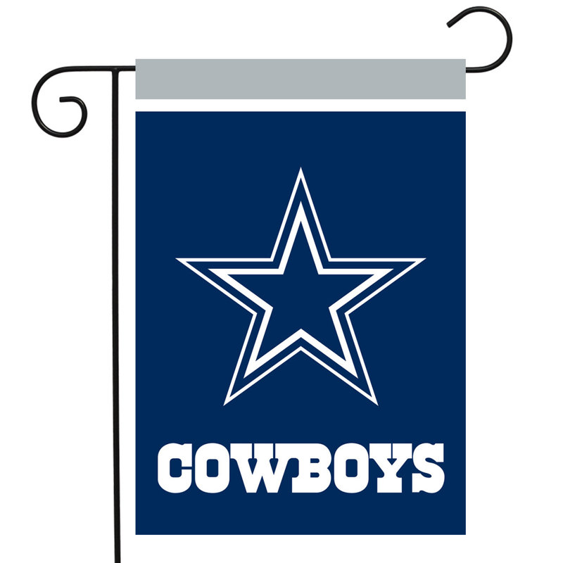 Drapeau de jardin des Cowboys de Dallas NFL, Marine / blanc / gris, Cowboys de Dallas