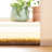 Genre Hand Tufted Wool/Cotton Striped Rug in Green/Beige-9193686