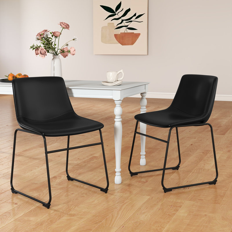 Tabouret rembourré H 18,3 po Behan, Noir