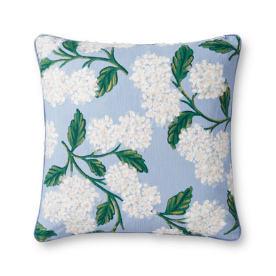 Coussin 22 po x 22 po Rifle Paper Co. x Loloi Hydrangea