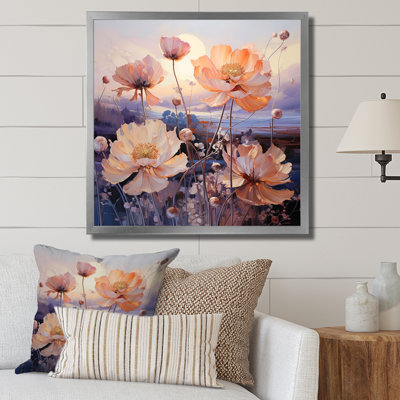 " Glass Floral On Mountain Scenery I "