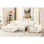 Canapé-lit modulaire en velours côtelé doux à 4 places, rembourrage en mousse complète, aucun assemblage requis, idéal pour la décoration de chambre à coucher, design, requis, espaces flexibles