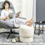 Repose-pieds rembourré en tissu molletonné avec siège rembourré HOMcom